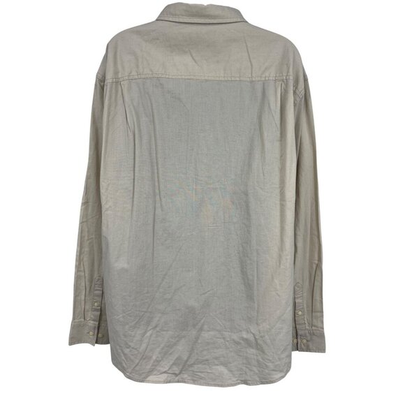 Calvin Klein Mens Tan Button-Up Shirt XL Extra Large Long Sleeve Collar New - Picture 5 of 9